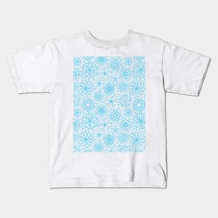 Hand Drawn Flowers Line Art Illustration Kids T-Shirt